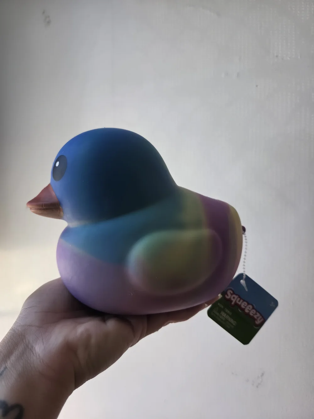 Sunny Days Jumbo Squeezy Duck – Tie-Dye Squishy Stress Relief Toy – New